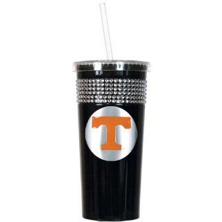 Tennessee Black Bling Tumbler with Straw  Sports & Outdoors