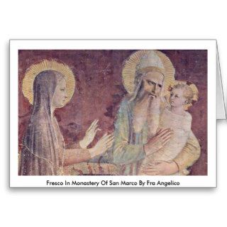 Fresco In Monastery Of San Marco By Fra Angelico Card