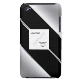 Silver Metallic stripes Ipod touch template iPod Touch Case Mate Case