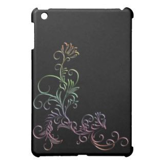 Rainbow Flower Engraved 3d effect iPad Mini Cover