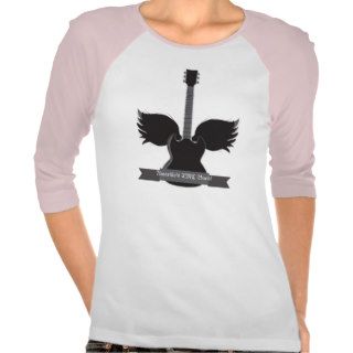 Guitar Wings Ladies Raglan T shirts