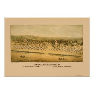 Camp Casey and Fort Lincoln near Bladensburg 1861 Posters