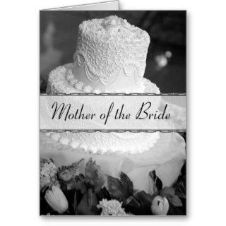 WEDDING CAKE MOTHER OF THE BRIDE GREETING CARDS