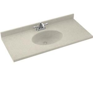 Swanstone Chesapeake 25 in. Solid Surface Vanity Top with Basin in Glacier CH1B2225 121
