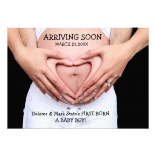 Arriving Soon Photo Pregnancy Announcement