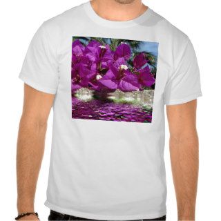 Bougainvillea flowers above water t shirt
