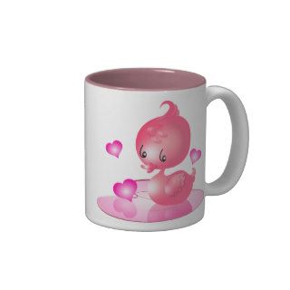 Cute Kawaii Pink Valentine Duck Mug ~ AngelArtiste