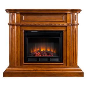 Southern Enterprises Brantley 47 in. Electric Fireplace in Walnut DISCONTINUED FE9676