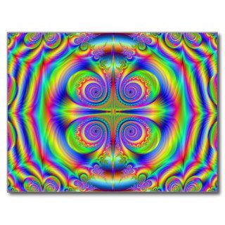 psychedelic fractal post cards