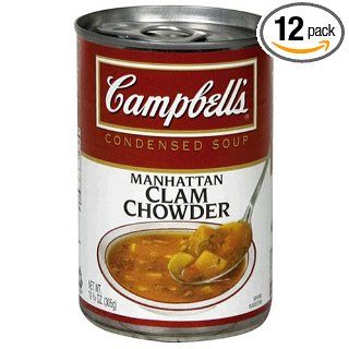 Campbell's Manhattan Clam Chowder, 10.75 Ounce Cans (Pack of 12)  Grocery & Gourmet Food