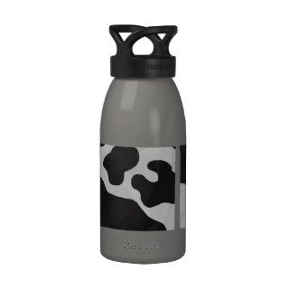 Cow Black and White Print Drinking Bottle