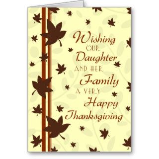 Daughter & Family Happy Thanksgiving Card