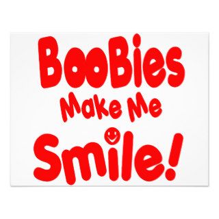Boobies make Me Smile Personalized Invitation