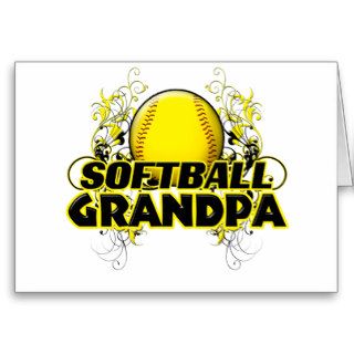 Softball Grandpa (cross).png Greeting Cards