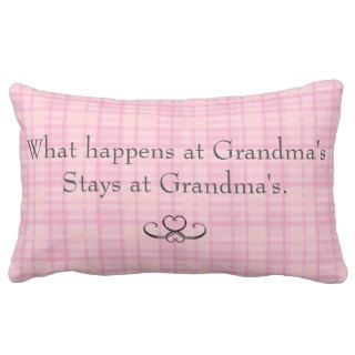 What Happens at Grandmas Throw Pillow