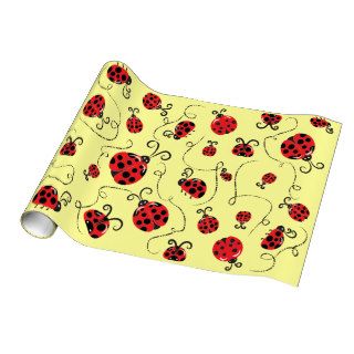 Cute Ladybug Madness  Wrapping Paper