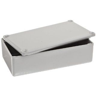 BUD Industries CU 124 G Aluminum Econobox, 4 23/64" Length x 2 23/64" Width x 1 13/64" Height, Gray Painted Finish Electrical Boxes