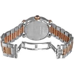 Chopard Women's 'Happy Sport Round' Two Tone Bracelet Diamond Watch Chopard Women's Chopard Watches