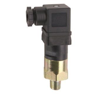 Gems Sensors 210090 General Purpose Mini Pressure Switch with Zinc Plated Steel Fitting, 125/250V, 10 30 psi Pressure, 1/4" NPT Male, SPDT Circuit, 18" Lead Length Industrial Flow Switches
