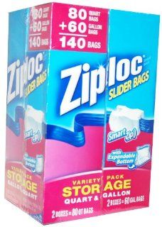 Ziploc Easy Zipper Variety Pack   140 Bags  