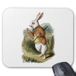 White Rabbit Alice in Wonderland Mouse Mat