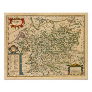 Blaeu's Map of Germany Poster