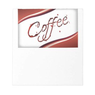DARK CHOCOLATE BROWN COFFEE TYPOGRAPHY GRAPHICS DI MEMO NOTE PADS