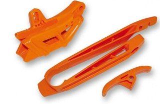 UFO Plastics Chain Guide and Swingarm Slider Kit   Orange , Color Orange KT4004 127 Automotive