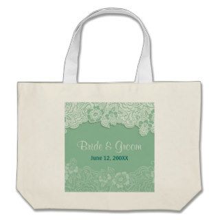 Mint Lace Tote   Customize Tote Bags