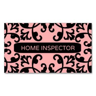 Home Inspector Damask Business Card