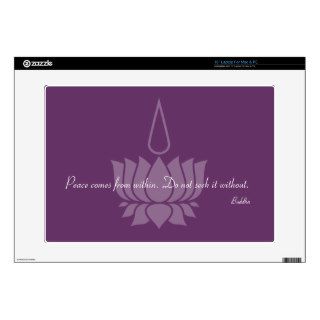 Peace Comes Within Buddha Quote Laptop Skin