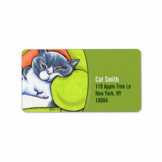 British Shorthair Cozy Cat Off Leash Art™ Loft Labels