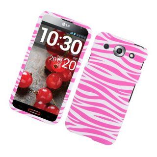 LG OPTIMUS G/E980 Rubber COVER, Pink Zebra, #129 Cell Phones & Accessories