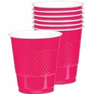 Amscan 12 Ounce Bright Pink Plastic Cups 20 Count Toys & Games