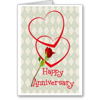 Happy Anniversary, two hearts Greeting Cards