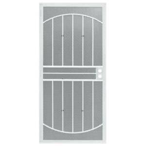 Grisham 555 Series Tuscany 32 in. x 80 in. White Steel Prehung Security Door 55512