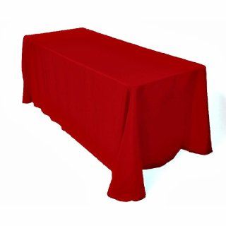 Rectangle 90" By 132 " Polyester Tablecloth ( Cranberry )  