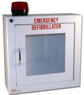 First Voice TS147SM 14R AED Basic Wall Standard Cabinet with Alarm and Strobe, 13.5" W x 13" H x 7" D Science Lab Defibrillators