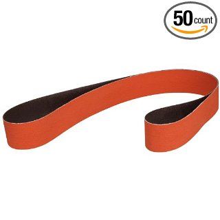 3M Cubitron II Cloth Belt 984F, Precision Shaped Ceramic, 2" Width x 132" Length, 60+ Grit, Orange (Pack of 50) Sander Belts