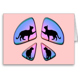 PEACE SIGN CATS CARDS