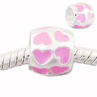 1 X Hidden Gems Silver Plated (151) Spacer Bead, Will Fit Pandora/troll/chamilia Style Charm Bracelet. Jewelry