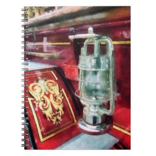 Lantern on Old Fire Truck Spiral Notebook