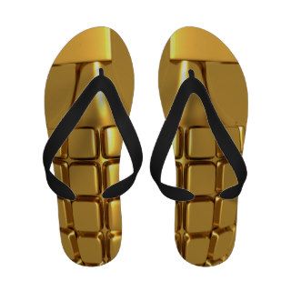 Golden Hand Grenade Flip Flops Sandals