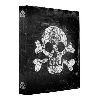 Worn Skull and Crossbones Binder