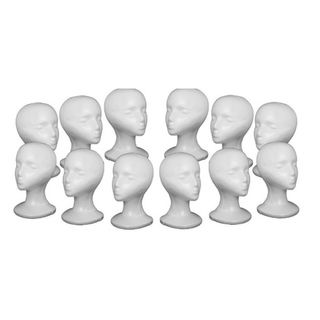 Shany White Styrofoam Model Heads (Pack of 12) Shany Cosmetics Hair Extensions & Wigs