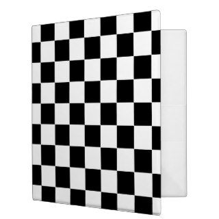Black and White Checkered Avery Binder