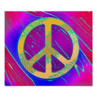 Super Psychedelic Peace Sign Print