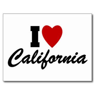 I Love California Post Card