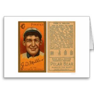 Dots Miller Pirates Baseball 1911 Greeting Cards