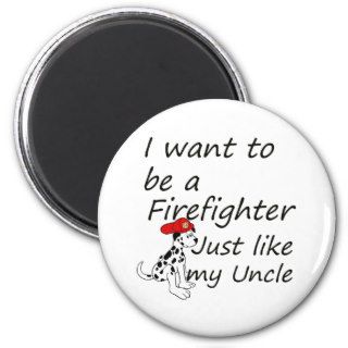 Firefighter like my uncle refrigerator magnet